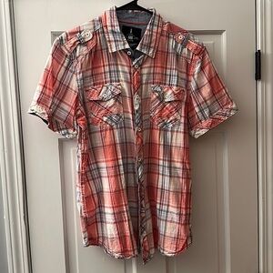 Pink Short-Sleeve Button Down